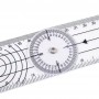 Goniometru rotativ 360°, rigla 0-360 mm, PVC, masurare unghiuri