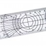 Goniometru rotativ 360°, rigla 0-360 mm, PVC, masurare unghiuri