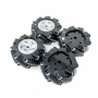 Set 4 roti Mecanum, negre, de 80 mm, cuplaj 6.7mm