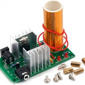 Kit bobina Tesla pentru experimente scolare, generare plasma si lumina, asamblare DIY Kit bobina Tesla pentru experimente scolare, generare plasma si