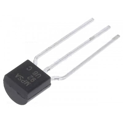 Tranzistor bipolar PNP de inalta tensiune 300V 0.5A 0.625W , MPSA92-CDI