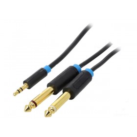 Cablu audio TRS Vention  3.5mm la 2x 6.35mm, 5m, BACBJ