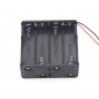 Suport baterii 8xAA, serie 12V, plastic ABS, mufa DC