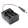 Suport baterii 6xAA, 9V, plastic ABS, mufa DC, alimentare