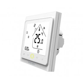 Termostat Wi-Fi pentru cazan/centrala gaz, 6 programe zilnice, control prin aplicatie Smart Life, Alexa si Google Home, alb Termostat Wi-Fi pentru cazan/centrala gaz, 6 programe zilnice