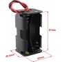 Suport baterii 4xAA, 6V, plastic ABS, fire conexiune