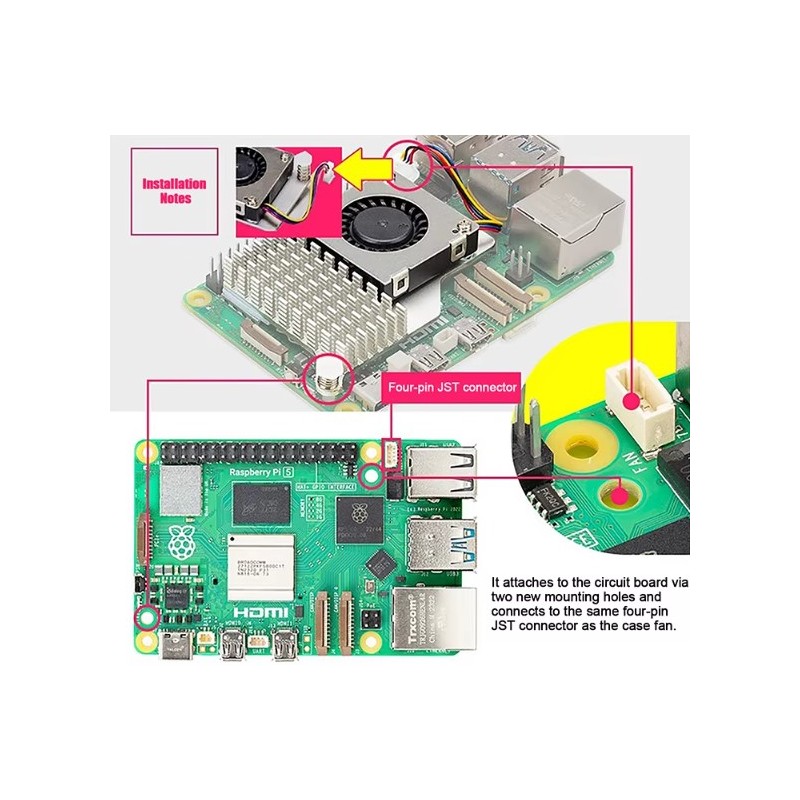 Cumpara Cooler Raspberry Pi 5 cu radiator
