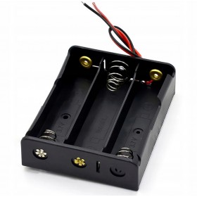 Suport baterii 3x18650, plastic ABS, cu cablu, 11.1V, 3S, DIY, Arduino, electronica Suport baterii 3x18650, plastic ABS, cu cablu, 11.1V, 3S, DIY