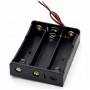 Suport baterii 3x18650, plastic ABS, cu cablu, 11.1V, 3S, DIY