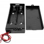 Suport baterii 2x18650, cu capac si buton ON/OFF, plastic ABS