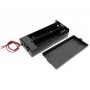 Suport baterii 2x18650, cu capac si buton ON/OFF, plastic ABS