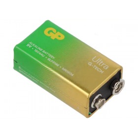 Baterie 9V GP Ultra Alkalina , BAT-6LR61/G-TECH