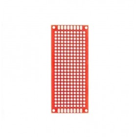 Set 2x Placa prototip PCB universala 3x7 cm double sided rosie, fibra sticla, pas 2.54mm, lipire THT, electronica DIY Set 2x Placa prototip PCB universala 3x7 cm double sided rosie