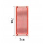 Set 2x Placa prototip PCB universala 3x7 cm double sided rosie