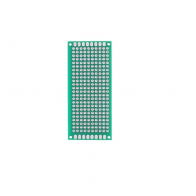 Set 2x Placa prototip PCB universala 3x7 cm double sided verde, fibra sticla, pas 2.54mm, lipire THT, electronica DIY Set 2x Placa prototip PCB universala 3x7 cm double sided verde