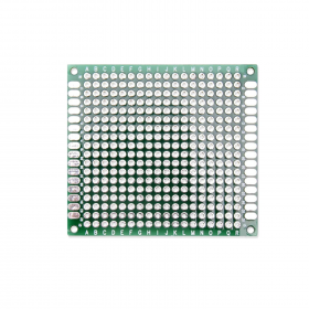 Set 2x Placa prototip PCB universala 5x5 cm double sided verde, fibra sticla, pas 2.54mm, lipire THT, electronica DIY Set 2x Placa prototip PCB universala 5x5 cm double sided verde