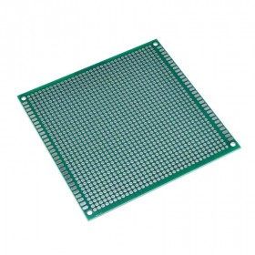 Placa prototip PCB universala 10x10 cm double sided verde, fibra sticla, pas 2.54mm, lipire THT, electronica DIY Placa prototip PCB universala 10x10 cm double sided verde