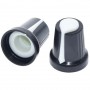 Set 10 butoane plastic, 17x16mm, pentru potentiometre ax zimtat 6mm, 69319