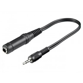 Cablu jack 3.5mm tata la 6.35mm mama 0.2m stereo PVC , AVK-323-0020