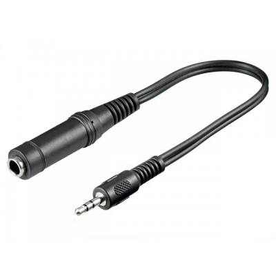 Cablu jack 3.5mm tata la 6.35mm mama 0.2m stereo PVC , AVK-323-0020