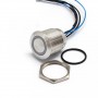 Buton Push Metalic, 12-24V DC, 22mm, fara Retinere, Led