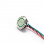 Buton Push Metalic, 12-24V DC, 19mm, fara Retinere, Led Verde