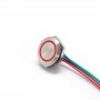 Buton Push Metalic, 12-24V DC, 19mm, fara Retinere, Led Rosu