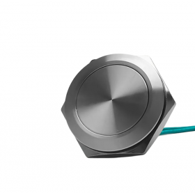 Buton Push Metalic, 12-24V DC, 19mm, fara Retinere, conector 2