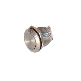 Buton Push Metalic, 12V DC, 19mm, fara Retinere, conectare cu