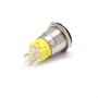 Buton Push Metalic, 12V DC, 19mm, cu Retinere, Led Verde