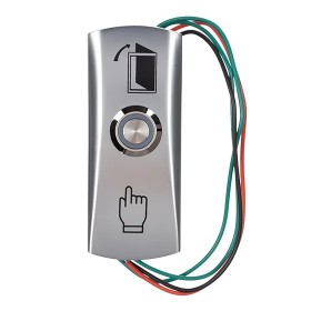 Buton EXIT metalic control acces cu fire, SW-51BL, LED 12V