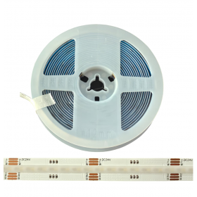 Banda LED COB RGBCW, 24V DC, 840 LED/m, 15W/m, CRI ≥90, latime