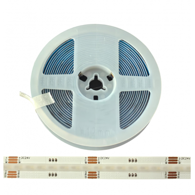 Banda LED COB RGBCW, 24V DC, 840 LED/m, 15W/m, CRI ≥90, latime