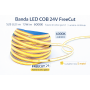 Banda LED COB alb rece, 6000K, 24V, 528 LED/m, 13W/m, 8mm