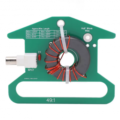 Balun HF 49:1 pentru antena radioamatori, 5–35MHz, 50W, BNC
