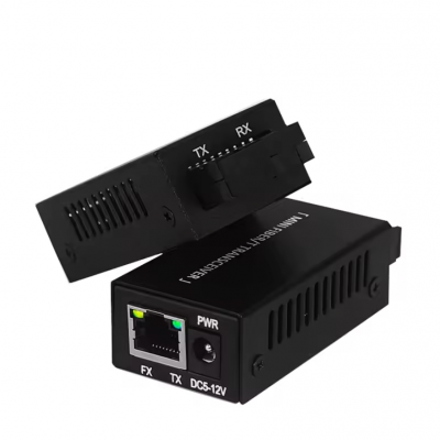 Mini media converter Gigabit Ethernet – fibra optica SC/UPC