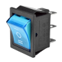 Intrerupator basculant iluminat albastru ON–OFF–ON, 30A 250V