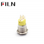 Buton push iluminat cu mentinere, 5A 12–24V DC, 16mm, IP67