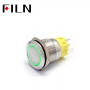 Buton push iluminat cu revenire, 5A 12V DC, 19mm, IP67