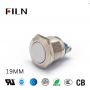 Buton push fara mentinere, 1A 250V AC, 19mm, IP65, metalic, 2