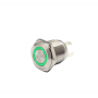 Buton push iluminat cu revenire, 3A 12V DC, 16mm, IP67