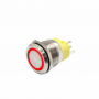 Buton push iluminat cu revenire, 5A 12–24V DC, 22mm, IP65