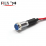 Indicator LED plat de panou alama 8mm, 2 fire 20cm, albastru
