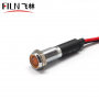 Indicator LED plat de panou alama 8mm, 2 fire 20cm, galben