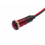 Indicator de panou din plastic, 8mm, 2 fire 20cm, rosu, 12-24V