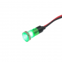 Indicator LED de panou din plastic, 8mm, 2 fire 20cm, verde
