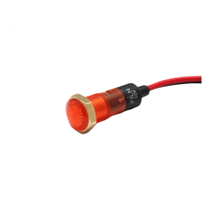 Indicator/martor LED de panou din plastic, 8mm, 2 fire 20cm