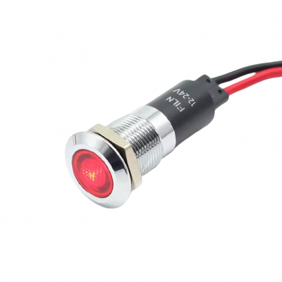 Indicator LED plat de panou alama 12mm, 2 fire 20cm, rosu