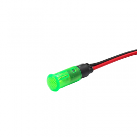 Indicator LED snap de panou din plastic, 8mm, 2 fire 20cm
