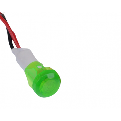 Indicator snap de panou din plastic, 10mm, 2 fire 20cm, verde